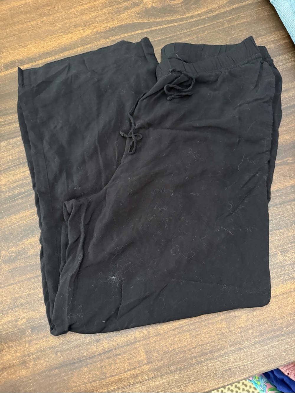 H&M Black Wide Leg Drawstring Pants